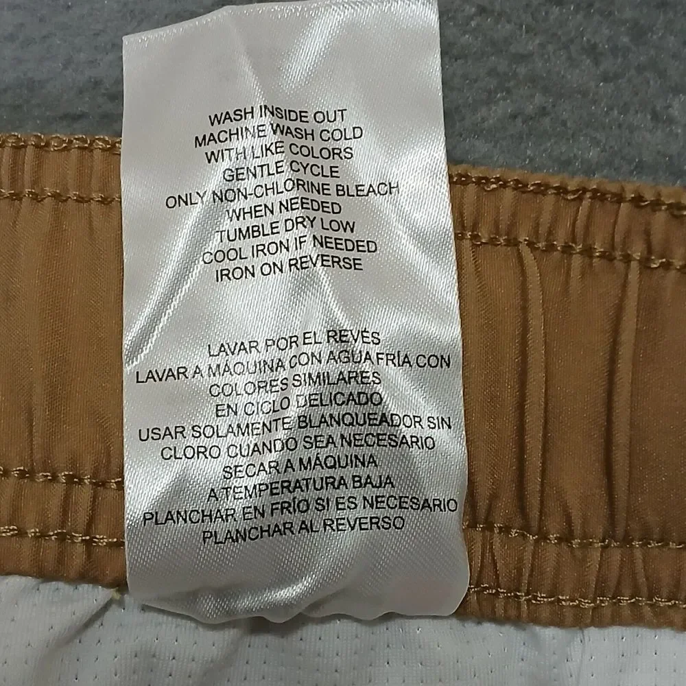 Quicksilver Board Shorts Mens XXL Orange Tan‎ Stretch Surf Swim Trunks 7